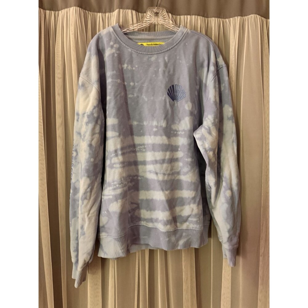 New Amsterdam Surf Association Tie-Dye Crewneck Sweatshirt Purple/White XL rever - Picture 2 of 9